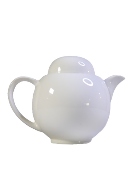 TEIERA IN PORCELLANA BIANCA CON FILTRO PER 4 TAZZE